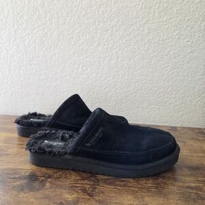 Koolaburra‎ by Ugg Slippers Mens 9 Bordon Moccasin Black Shearling Suede 1105891